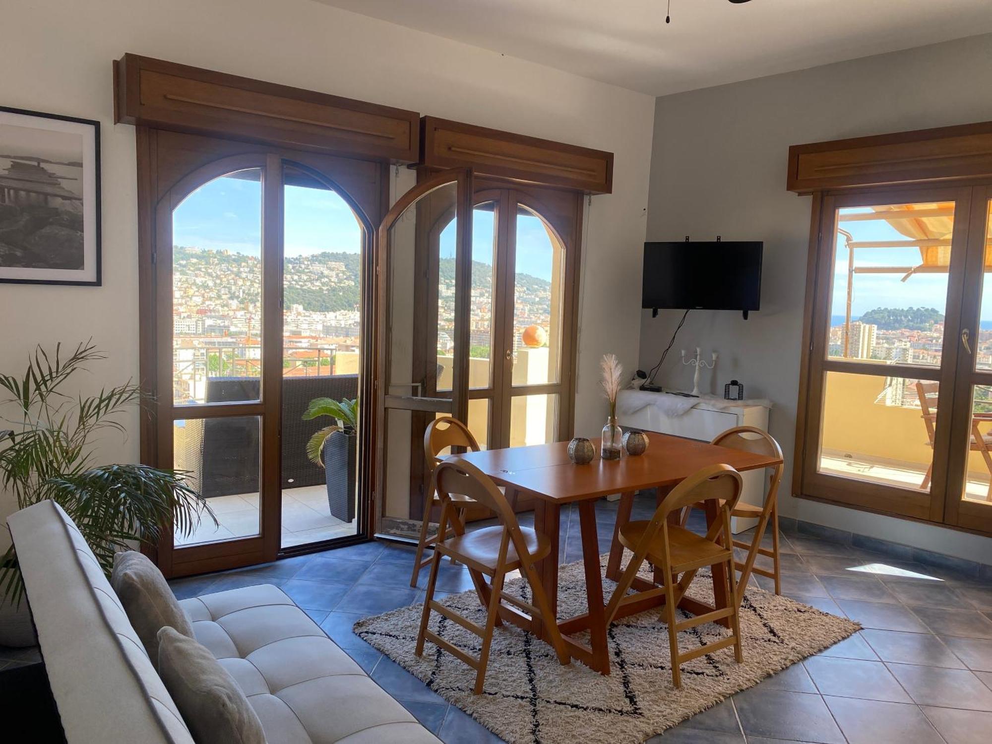 Appartement-Nice 01 Vue Mer - Panoramique Wifi-Parking Luaran gambar